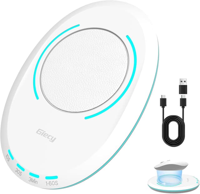 Detalle de Giecy Mouse Jiggler Ultra Slim indétectable avec minuterie (blanc) pour PC et Mac