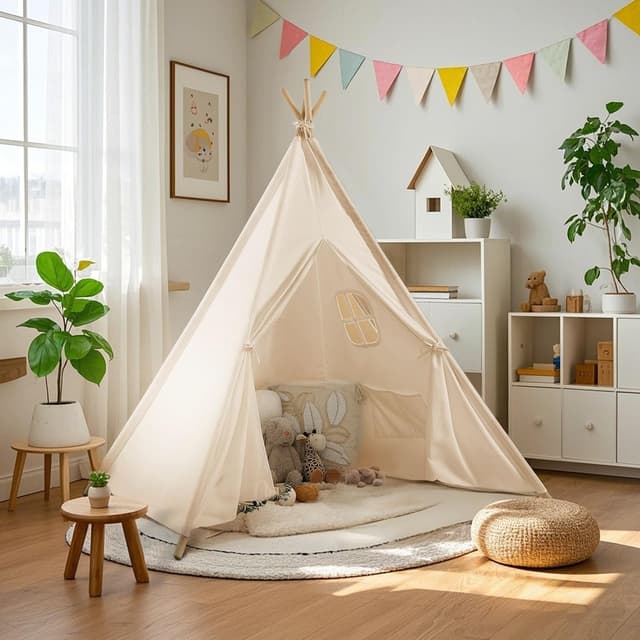Imagen de Wilwolfer Teepee Tent foldable playhouse for kids ⛺ en OfertitasTOP