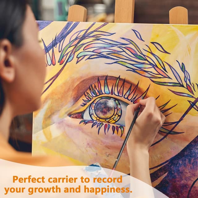 Thumbnail 6 de Mokani 6-Pack Blank Cotton Canvas Panels (20x20cm) for Acrylic, Oil & Watercolour