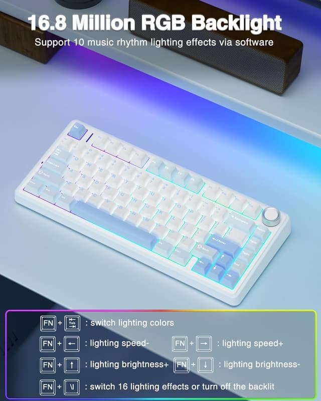 Detalle 2 de AULA F75 75% wireless mechanical keyboard