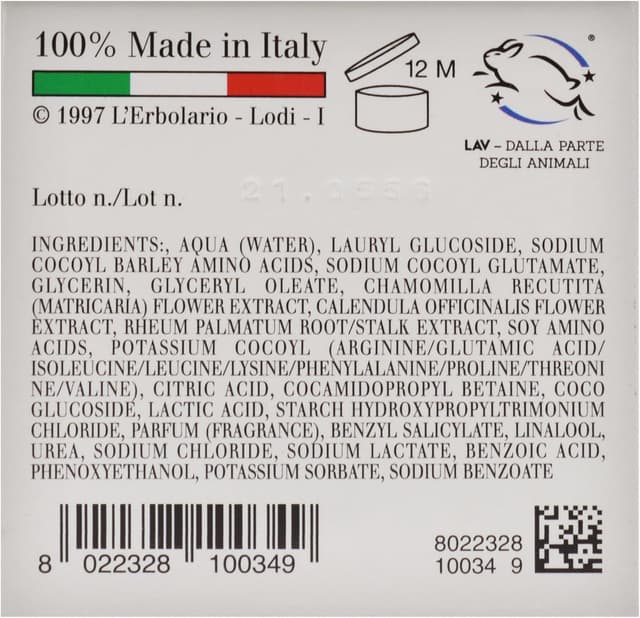 Detalle 1 de L’Erbolario Shampooing à la camomille sans silicone — reflets dorés et éclat