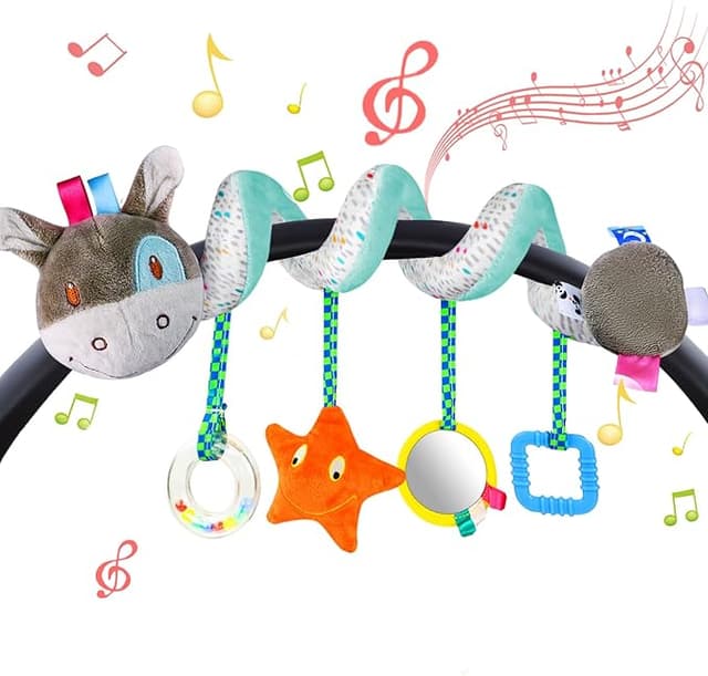 Detalle de Vicloon Colgantes para Cochecitos de Peluche con Mordedor 🐻