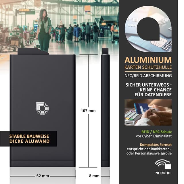 Thumbnail 2 de CSL RFID Blocker Kartenetui – Aluminium Hülle