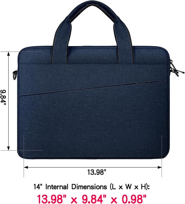 Detalle 2 de RAINYEAR 14–15.6 inch Laptop Sleeve Shoulder Bag (37.5 x 26 x 3.0 cm) for MacBook Pro/Air & Chromebooks