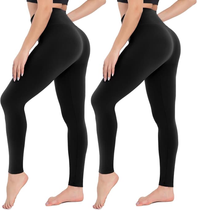 Detalle de Campsnail 2er Leggings High Waist Schwarz