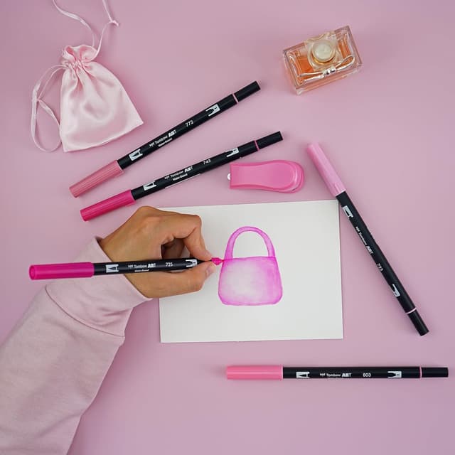 Thumbnail 5 de Tombow ABT Dual Brush Pen, 6 pièces rose