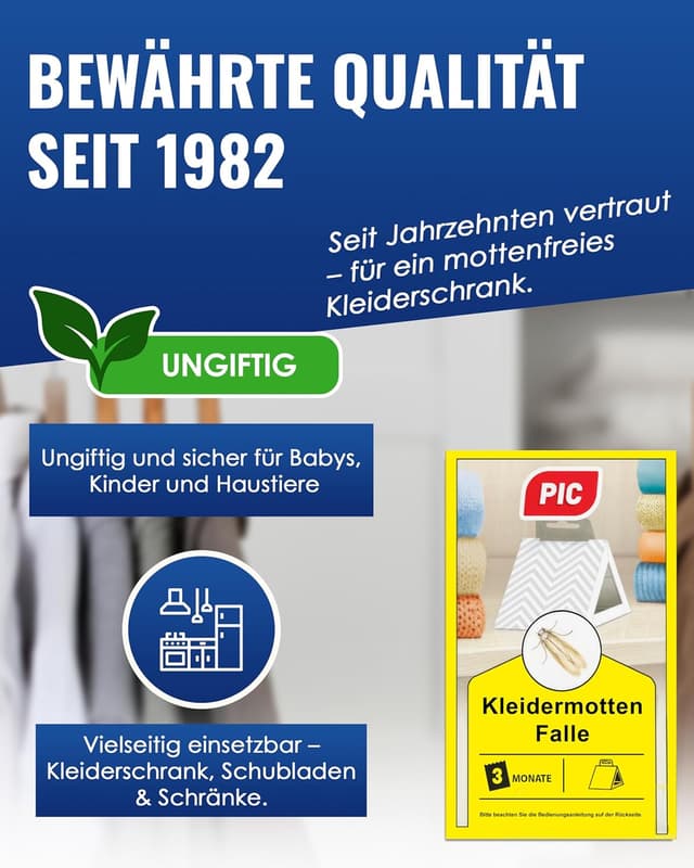 Thumbnail 5 de PIC Kleidermottenfalle Mottenschutz Kleiderschrank