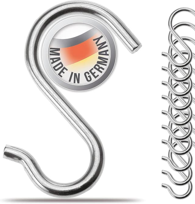 Detalle de 4smile S-Haken Edelstahl 10er Set Küche