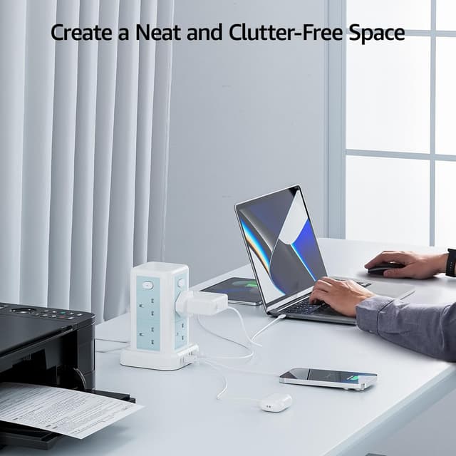 Thumbnail 4 de Toomke 8 Way Tower Extension Lead with USB