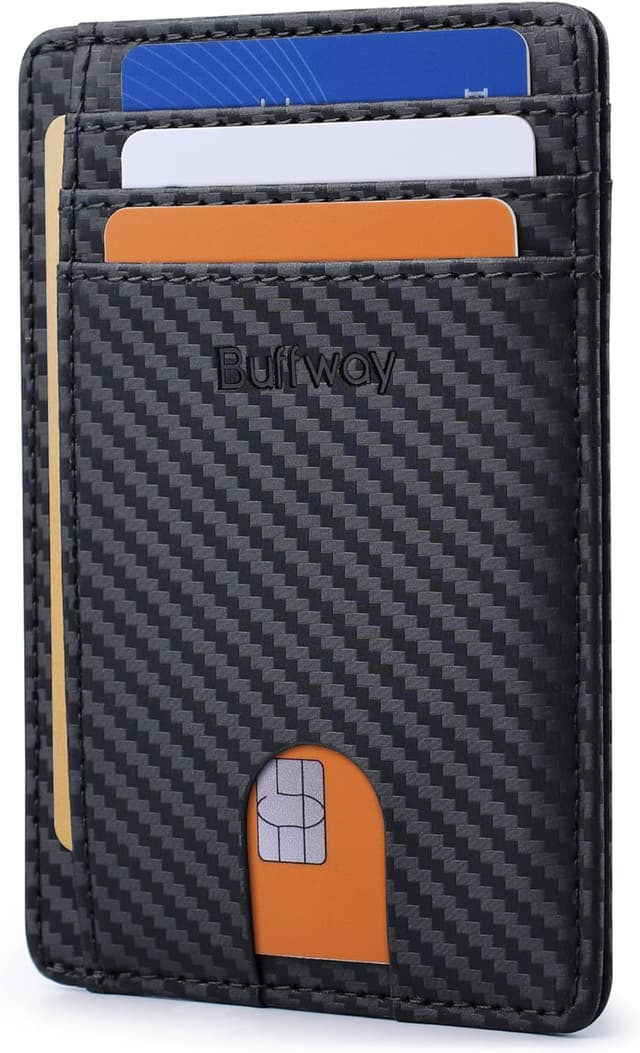 Imagen de Buffway Slim RFID Leather Wallet 8‑Slot en OfertitasTOP