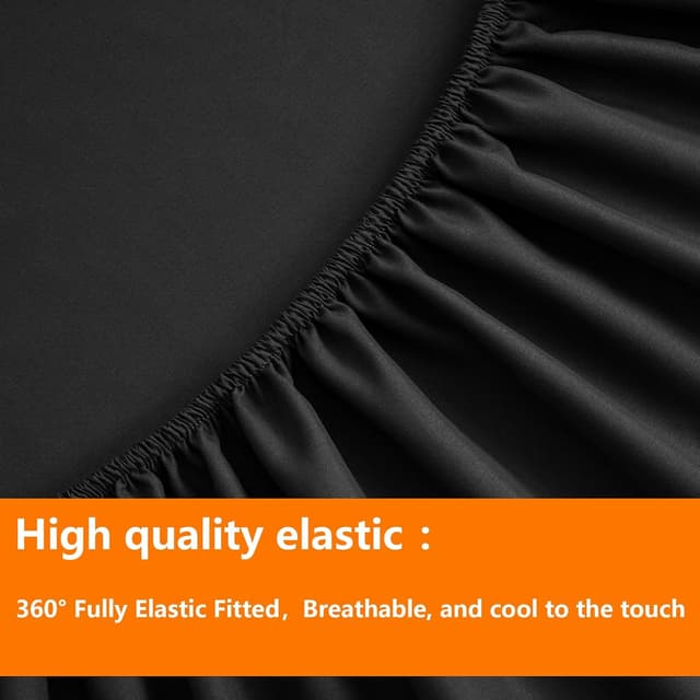 Detalle 2 de TAIMIT Twin Size Comforter Set (5-Piece) Bed in a Bag, Black Reversible Comforter with Sheets & Shams