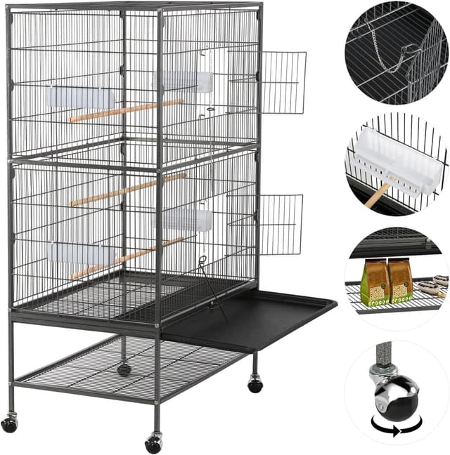 Thumbnail 4 de Yaheetech Gabbia Voliera 79×51,8×132 cm 🐦