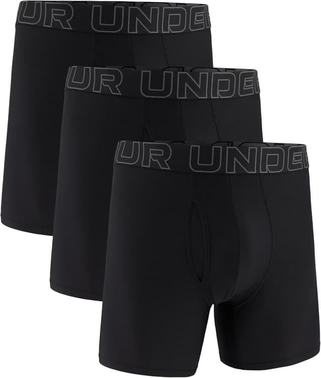 Detalle de Under Armour Men’s Performance Tech Mesh Boxerjock Briefs Multi-Pack (6" Inseam) — All-Day Comfort