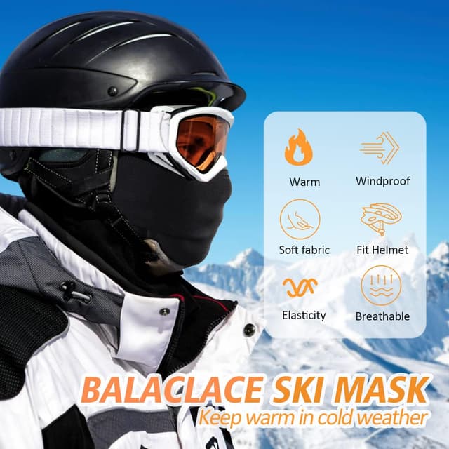 Thumbnail 3 de HEGCOIIE Winter Balaclava windproof ski mask