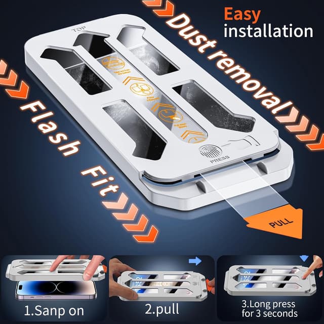 Thumbnail 2 de Tentoki Protector de Pantalla iPhone 14 Pro 📱, Instalación Rápida