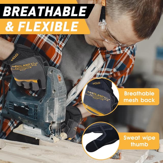 Detalle de HANDLANDY touchscreen work gloves