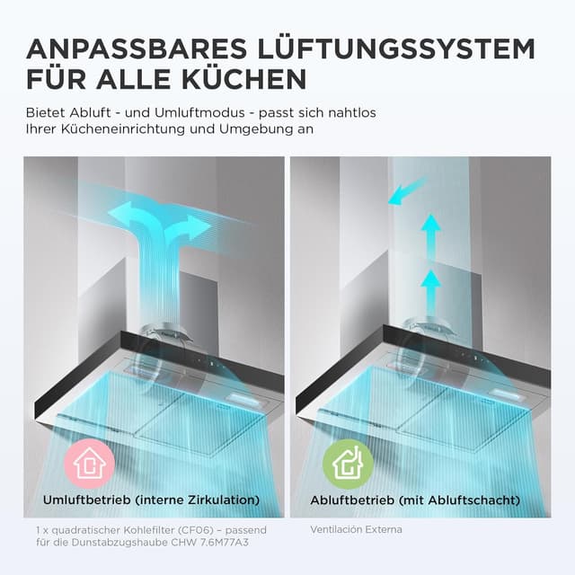 Thumbnail 2 de COMFEE' CHW 7.6M77A3 Dunstabzugshaube 60 cm