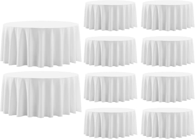 Detalle de Aocoz 120 Inch Round Tablecloth Pack