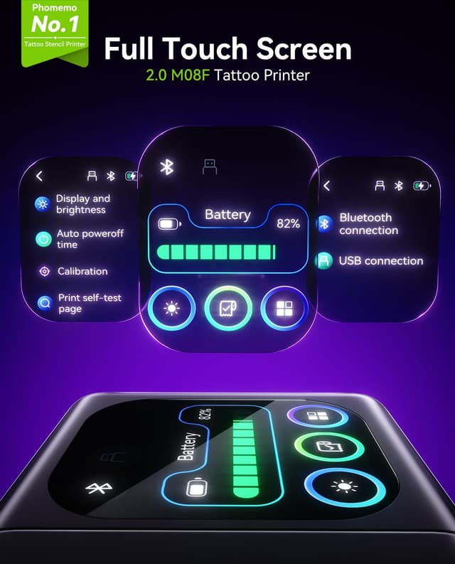 Detalle 2 de Phomemo M08F Plus Tattoo Stencil Printer with Touchscreen & Bluetooth