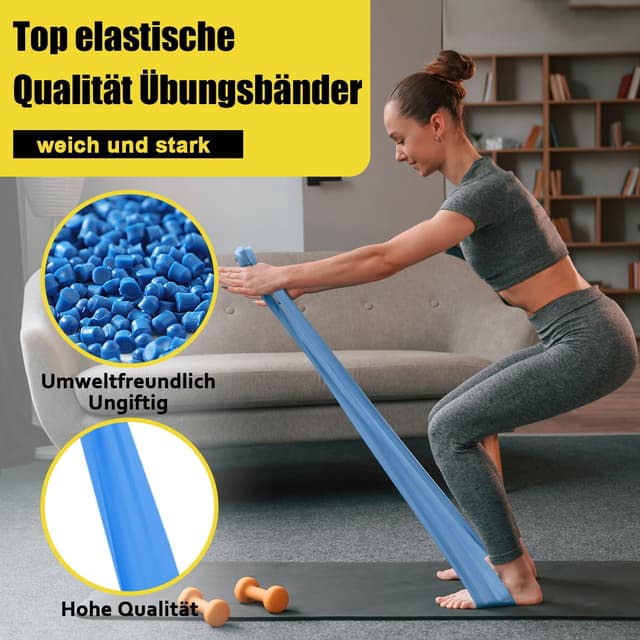 Detalle 1 de POTOK 4er Fitnessbänder 1,5 m