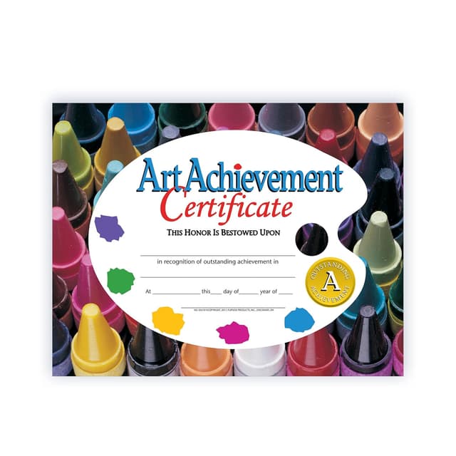 Detalle de Hayes Art Achievement Certificate Style A (8-1/2 x 11) — Pack of 30