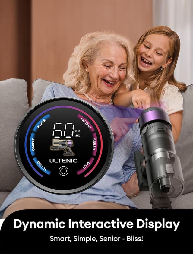 Detalle de Ultenic U20 cordless vacuum 55KPa