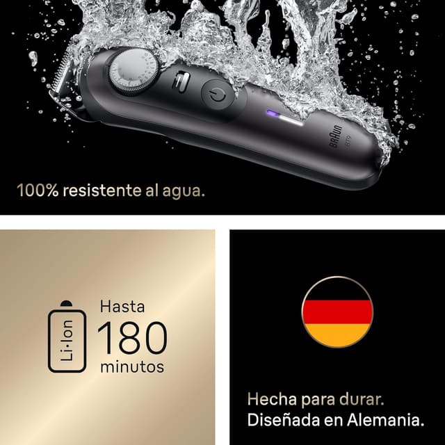 Thumbnail 6 de Braun Series 9 BT9565: Recortadora de Barba Resistente al Agua ✂