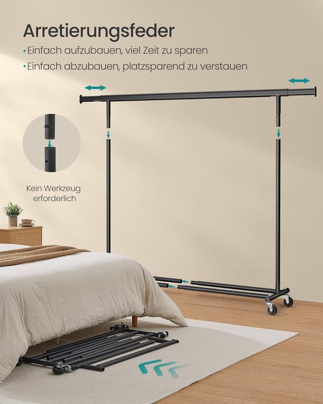Thumbnail 4 de SONGMICS Kleiderständer HSR175B01 mit Rollen