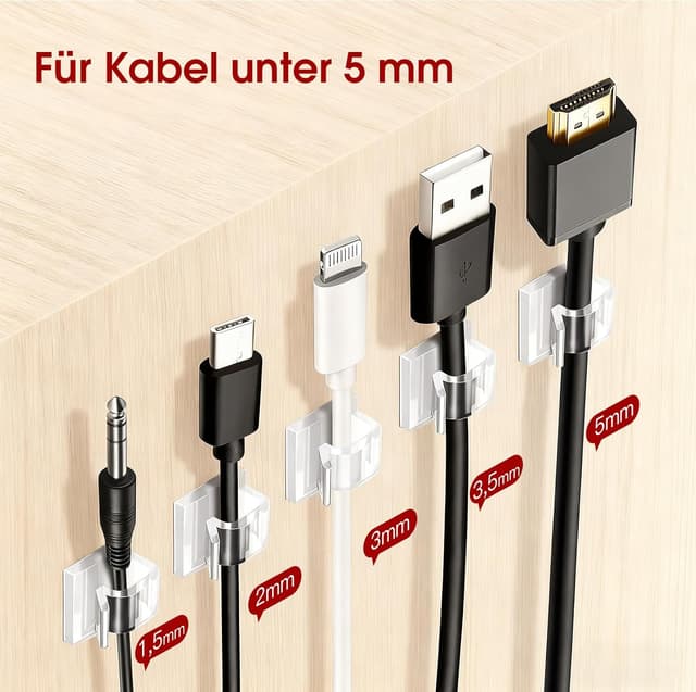 Detalle 2 de 60 Stück Outdoor Klebehaken für LED-Lichterketten