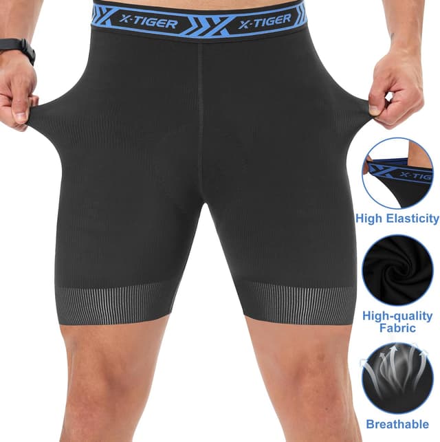 Thumbnail 1 de X-TIGER Pantaloncini ciclismo uomo imbottiti in spugna traspiranti MTB boxer