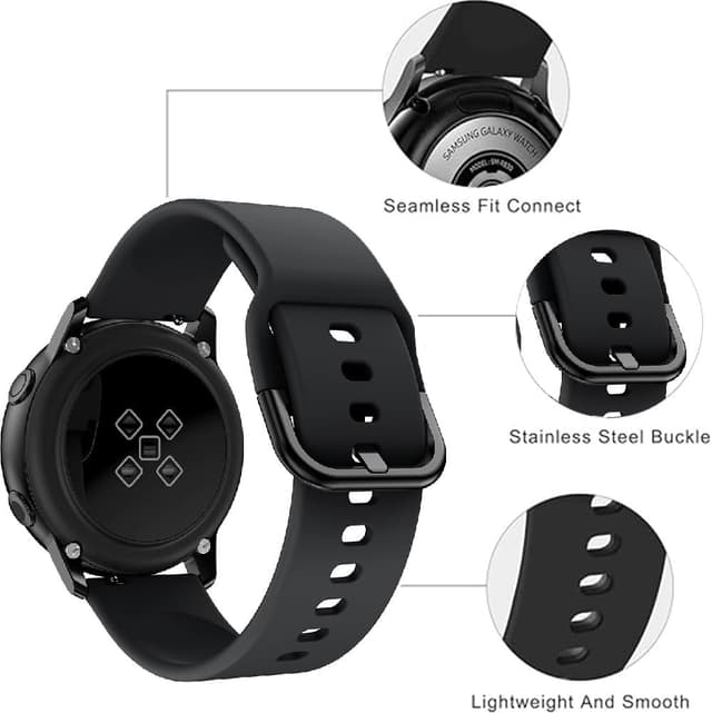 Detalle de FYISWHO 20mm Silicone Watch Strap for Garmin Approach S50/S44/S42/S40/S12/J1 and Forerunner 570 42mm