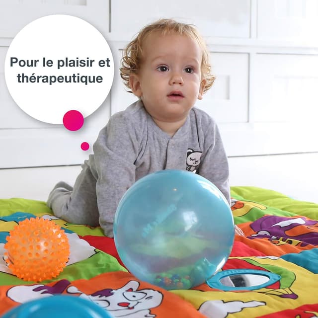 Detalle de BSM EDUSHAP Balle arc-en-ciel transparente 6M (Édition 705373) – ballon souple dès 6 mois