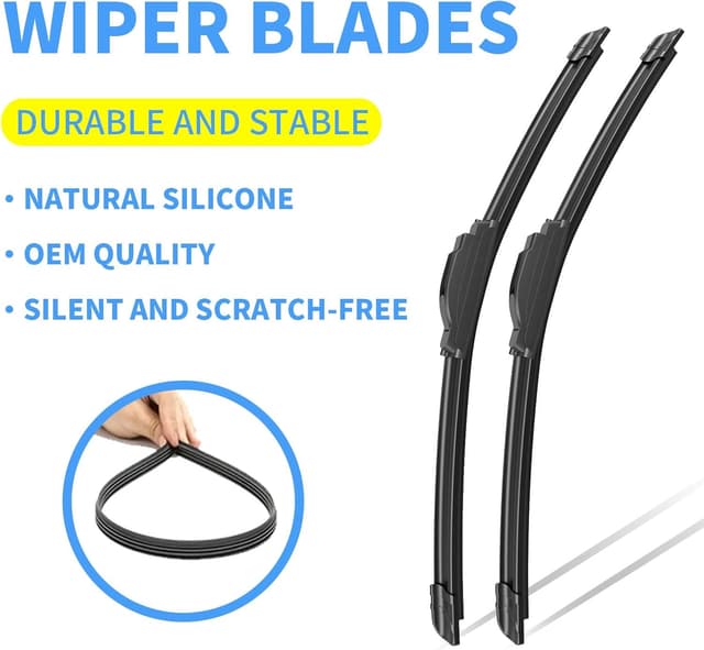 Detalle de Gavimnal Silicone Wiper Blades Replacement Set (24" + 18" + 12") for 2018–2021 Chevrolet Equinox