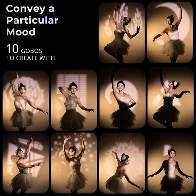 Detalle 2 de SMALLRIG SP-Mini Spotlight 4939 optical snoot photography kit with gobo holder and 10 gobos