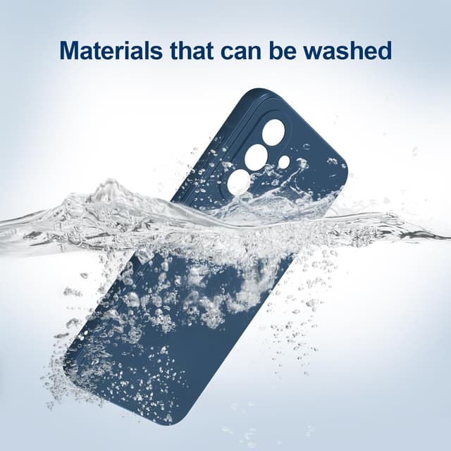 Detalle de GiiYoon Liquid-Silicone Hülle für Samsung Galaxy A56 – Rundumschutz mit weichem Mikrofaserfutter in Blau