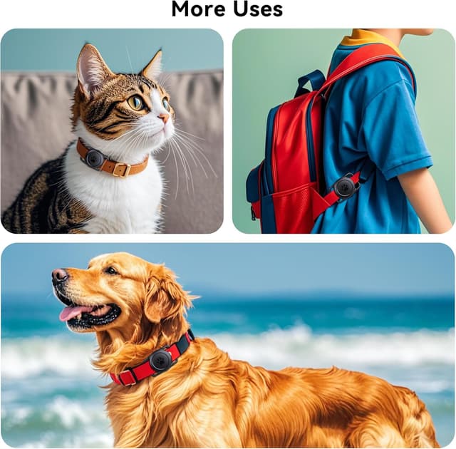 Thumbnail 6 de Citymore support de collier AirTag pour chien et chat (lot de 2), étui silicone étanche
