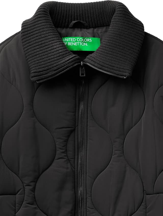 Detalle de United Colors of Benetton giubbotto donna 2R1VDN08J in nylon trapuntato con zip