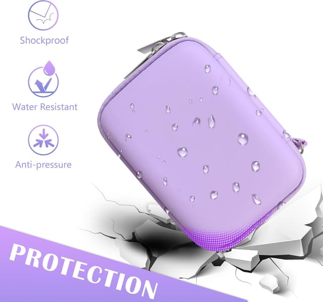 Detalle de BOVKE Carrying Case for Kodak PIXPRO Friendly Zoom FZ45 / FZ55 (Mesh Pocket, Purple) — Case Only