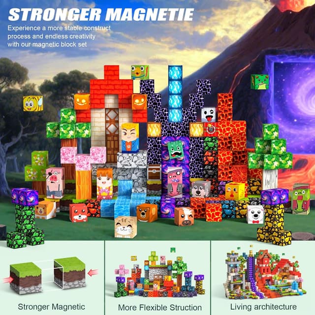 Thumbnail 6 de Bloques Magnéticos Construcción 220 piezas 2 cm