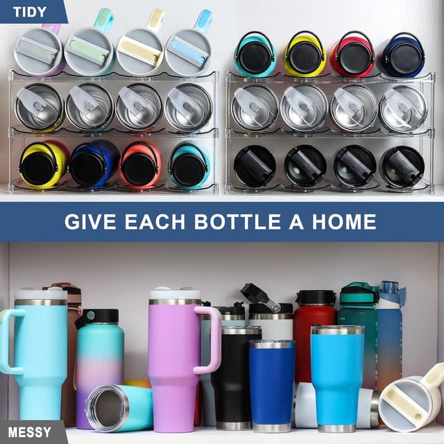 Detalle 1 de LARGER Compartment 3-Tier Bottle Organizer 12 cup 🥤