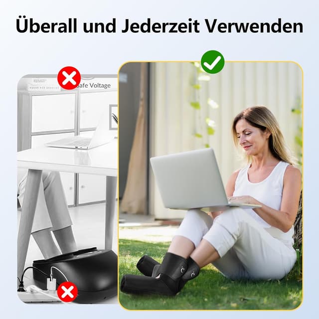 Thumbnail 6 de Comfytemp kabelloses Fußmassagegerät mit Luftkompression, Akku (2500 mAh) & App-Steuerung für beide Füße