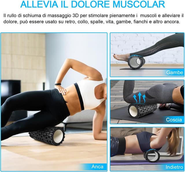 Thumbnail 2 de Vylaier Foam Roller 33x14cm rullo massaggio