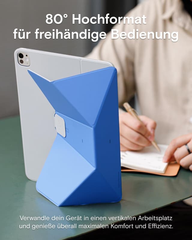 Detalle de MOFT Dynamic Folio Hülle für 11" iPad Pro (M4 2024/M5 2025) – schlanke Magnet-Hülle mit Ständer, Auto Wake/Sleep, Cement