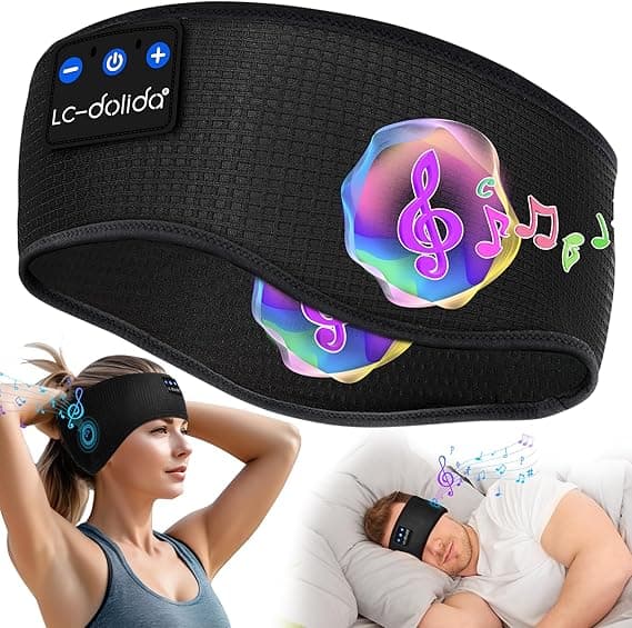 Detalle de LC-dolida Auriculares Bluetooth 5.4 para Dormir 🎧 Regalo Hombre y Mujer