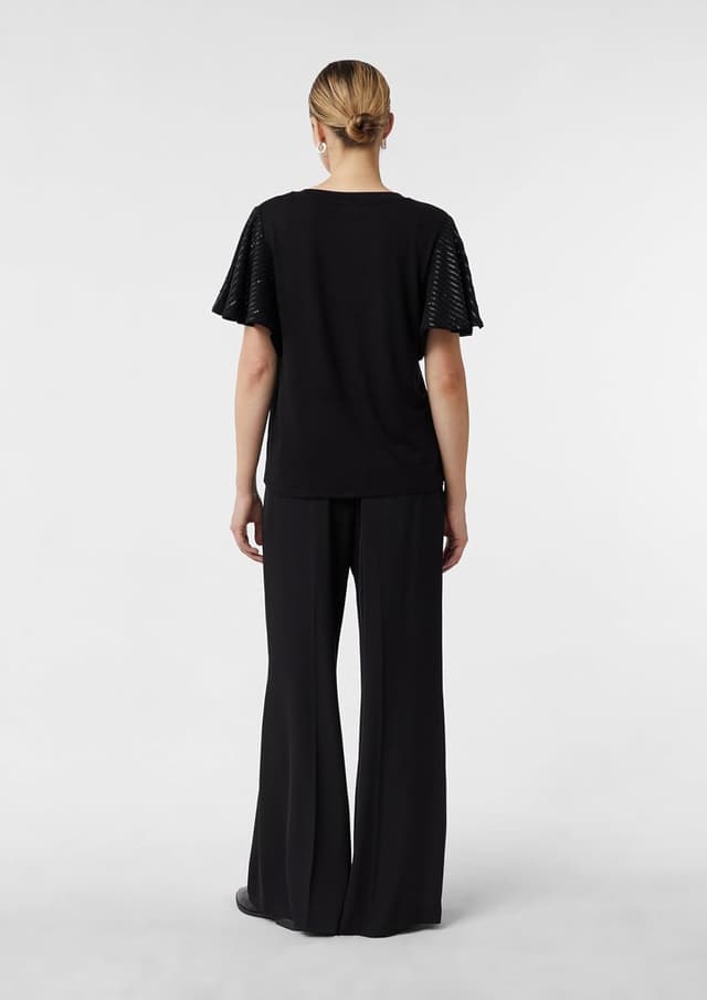 Thumbnail 6 de Comma Damen T-Shirt Volants Pailetten