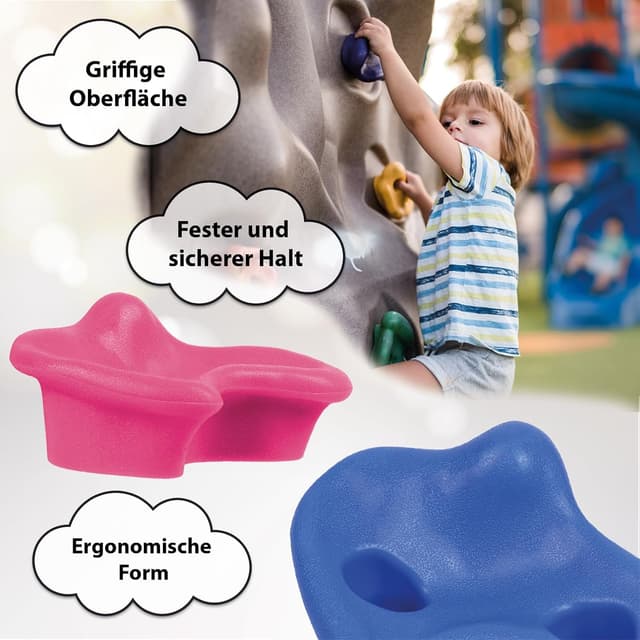 Detalle 1 de ALPIDEX Kinder Klettergriffe bunt 30 Stück