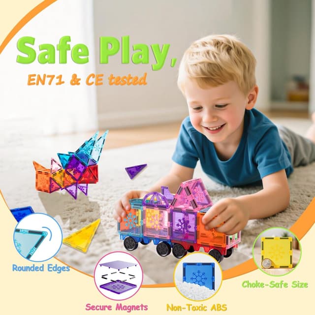 Thumbnail 5 de Xekel Magnetische Bausteine 100 Teile für kreatives Lernen