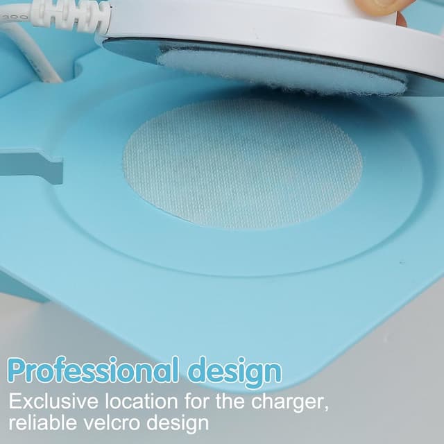 Detalle de Riuog Tonie Shelf for Toniebox & Tonie Dolls – Wall-Mounted Magnetic Metal Rack (Blue, Heart Design)