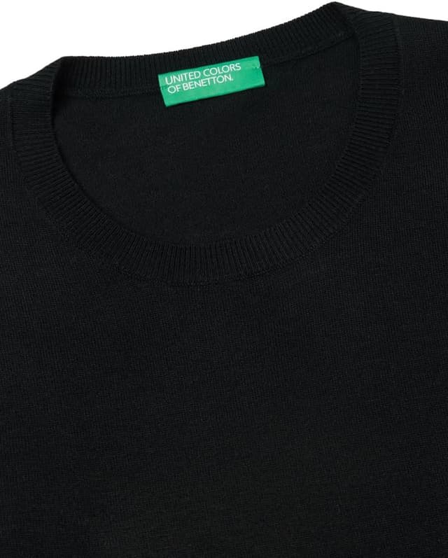 Detalle de United Colors of Benetton Maglione donna con scollo tondo e maniche lunghe 1ZRED10CP