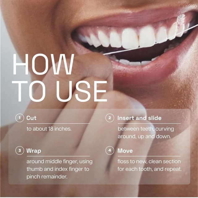 Thumbnail 6 de Reach Waxed Dental Floss (Unflavored) — Plaque Remover, Shred-Resistant, Smooth Glide, PFAS Free (55 yd)